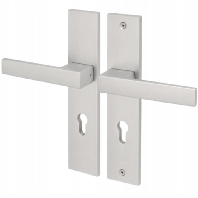 TOTAL Buitendeurkruk RVS 72mm Schild Inox - Klasse 3