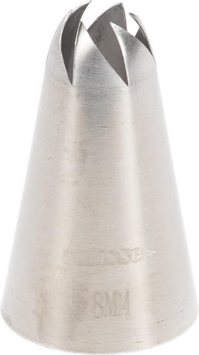 Spuitmondje rvs roos 8 mm