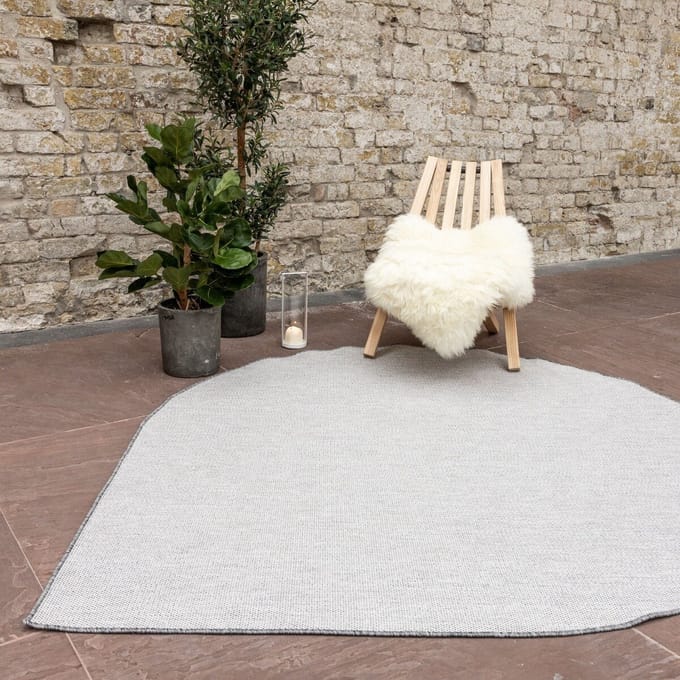 Buitenkleed Druppel Mono - Grijs/wit - Dubbelzijdig - EVA Interior - 200cm - druppel