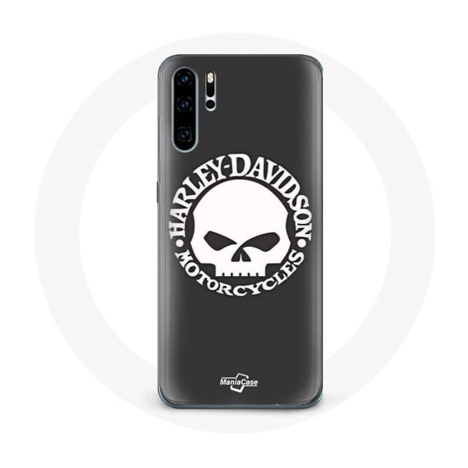 Coque pour Huawei P30 Harley Davidson Motors Tete de mort