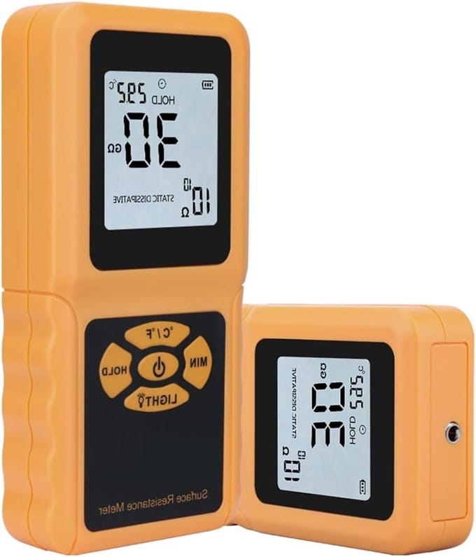 Grondweerstandsmeter - Oppervlakteweerstandsmeter - Statische Ontlading Meten - LCD Display - 10^3 - 10^12 OHM - One Color