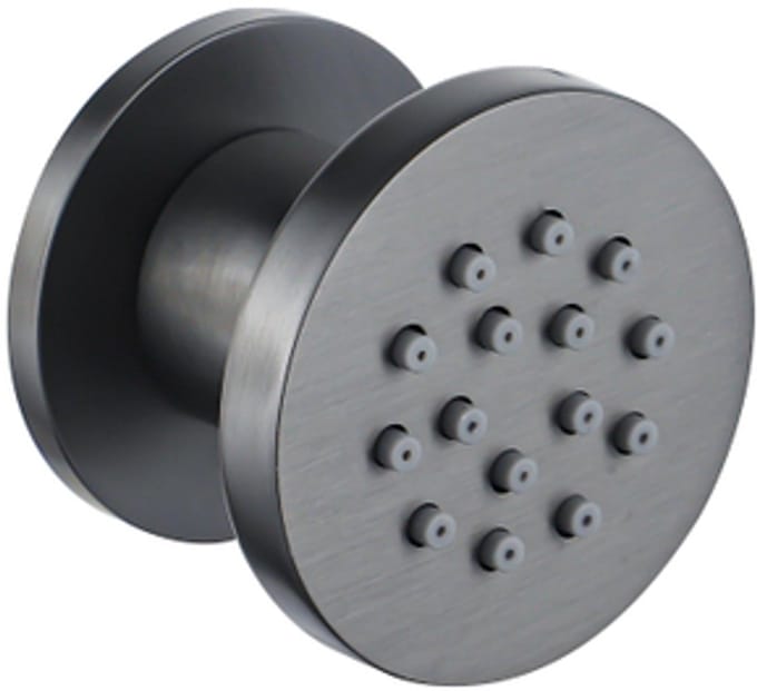 FugaFlow Eccelente Acces zijdouche - 5cm - rond - Geborsteld Gunmetal PVD