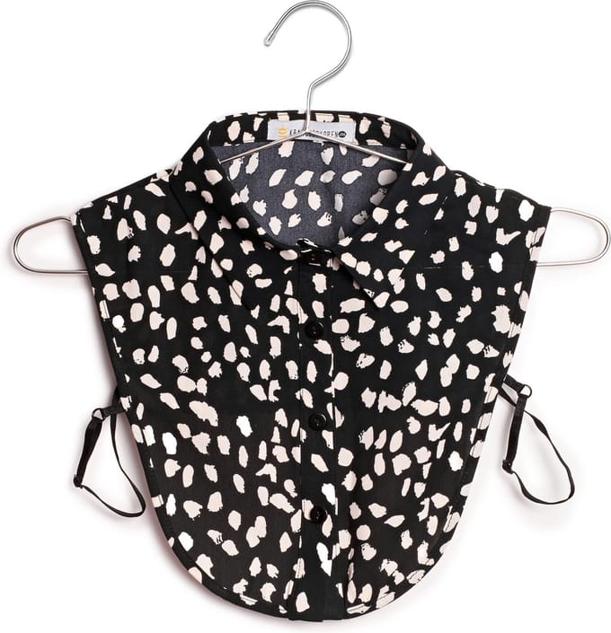 Lajetti - Los Kraagje Leopard Zwart Wit - Puntkraag Blouse Kraagje Dames