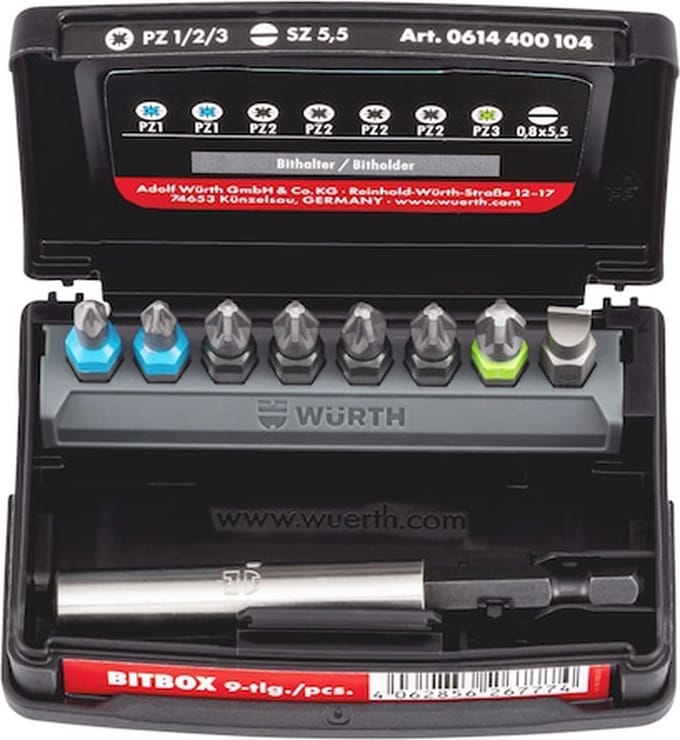 Wurth - Bitbox, maat 1 9-delig - Bitbox, maat 1 9-delig -