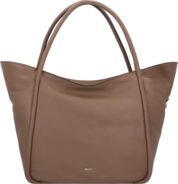 abro Leren Schoudertas Leather Dalia Shopper Willow Camel Bruine