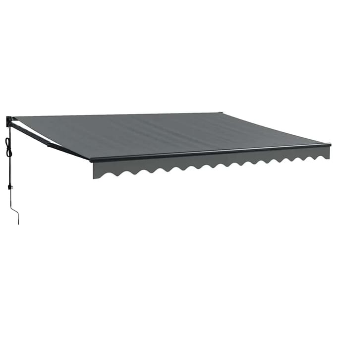 vidaXL - Uitschuifbare - luifel - Antraciet - met - Antraciet - Frame