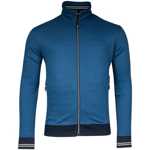 Baileys Vest Sweat Cardigan Zip  Allover Pinstripe Interlock Deep Denim Blue / male