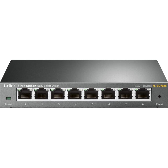 TP-Link TL-SG108E netwerk-switch Managed L2 Gigabit Ethernet (10/100/1000) Zwart