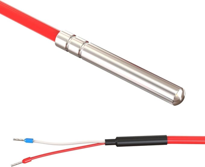 Temperatuursensor PT1000 met Siliconen Kabel en 2-draadsverbinding -50 tot 200°C - IP65