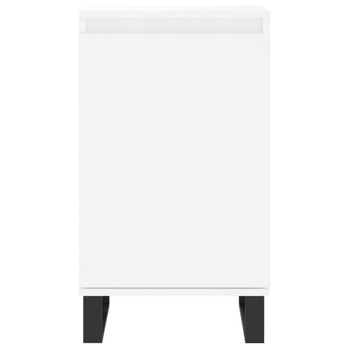 vidaXL - Dressoir - 40x35x70 - cm - bewerkt - hout - wit