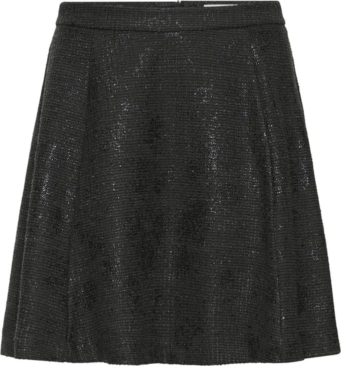 Regular fit minirok met viscose, model 'KATE'