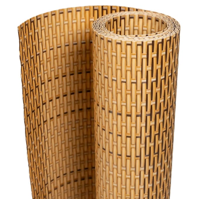 vidaXL - Balkonscherm - 400x90 - cm - poly - rattan - lichtbruin