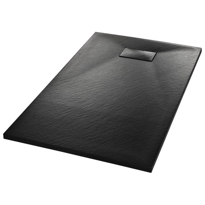 vidaXL - Douchebak - 120x70 - cm - SMC - zwart