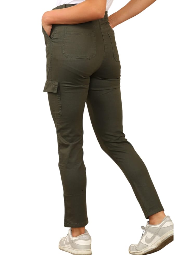 MYT Dames Cargo Chino Enkel Grazer Broek in Khaki