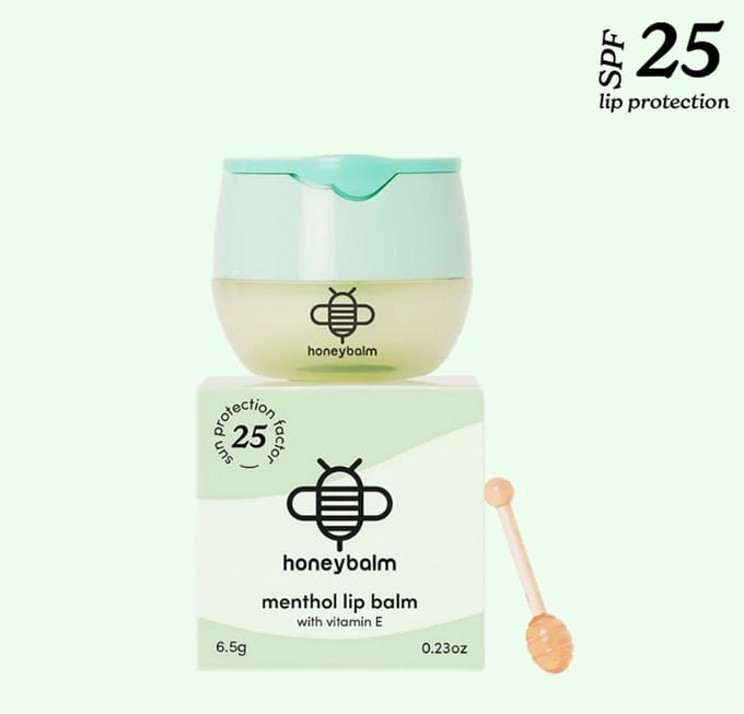 Honeybalm Lippenbalsem Mint + SFP25 - 6.5 gram (1 stuk)