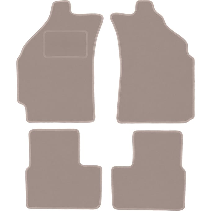 Beige velours matten voor: Daewoo Matiz hatchback (1997-2007)