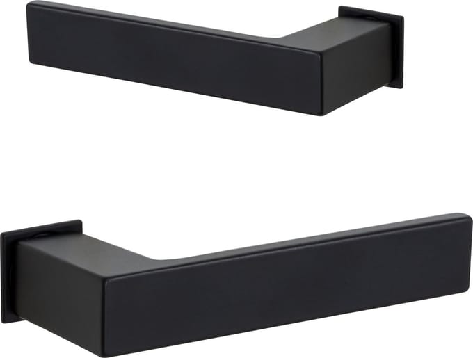 ELIOT® Deurklink op minimalistisch rozet - mat zwart - minirozet