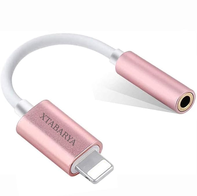 Xtabarya - adapter naar Jack (3.5mm) female kabel - 12 cm - Rose