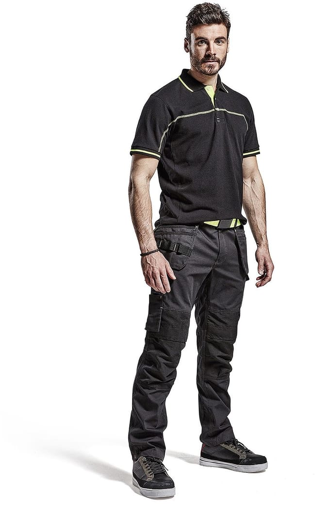 Blaklader Service Werkbroek stretch 1496-1330 - Mannen - Zwart/Geel - 48
