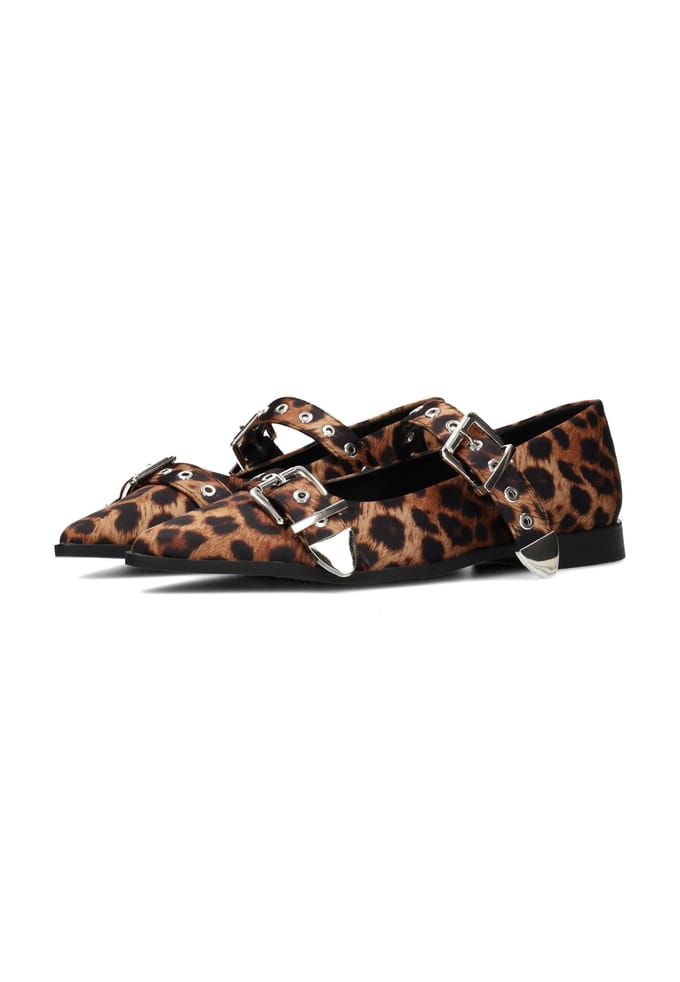 Poelman Camel print bandschoen C24W1501PSH camel Panter