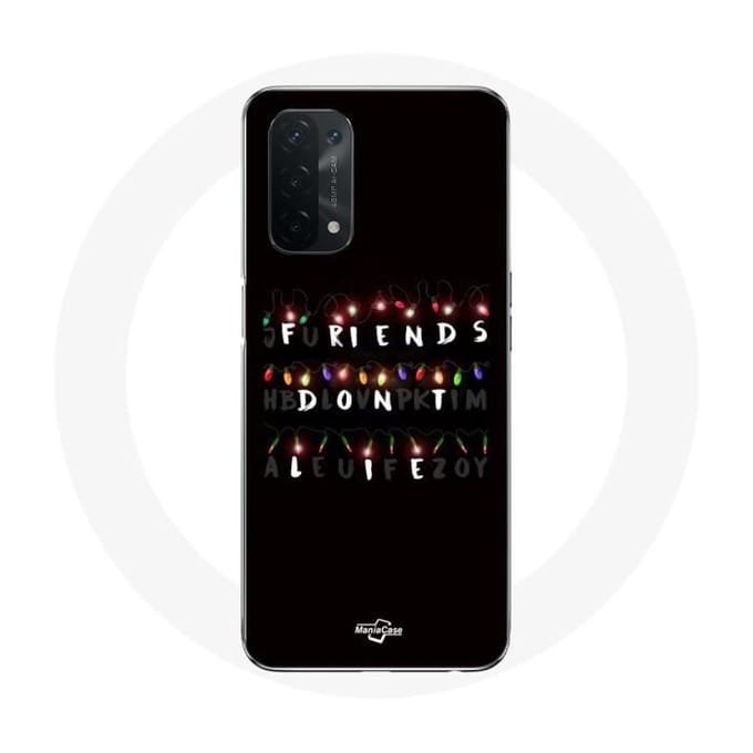 Coque pour Oppo A54 5G - MANIACASE - Stranger Things - Noir - Souple - Joyeux Noël