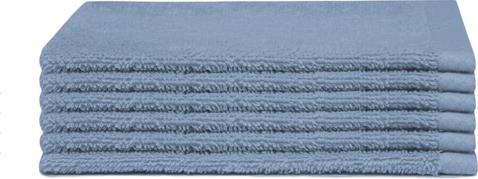 Seahorse Pure - Washandjes - 16x21 cm - Denim - Set van 6