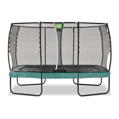 EXIT Allure Premium Trampoline 214x366cm - Op Poten - Rechthoekig - Trampoline Buiten - Voor Kinderen - Groen