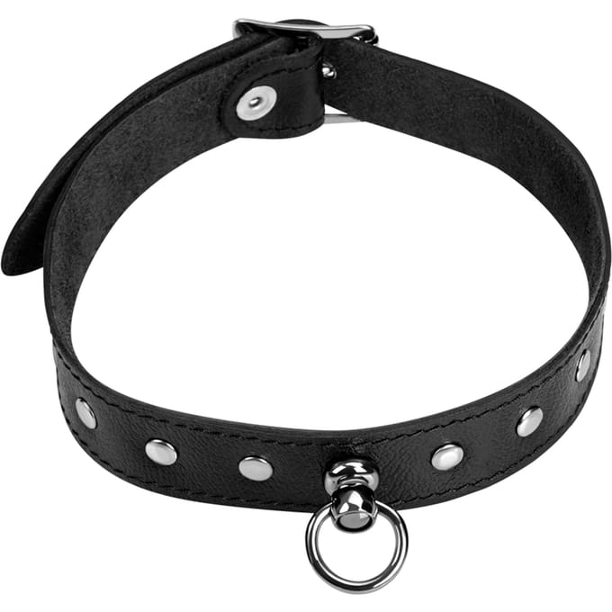 Rimba - Collar 2.5 cm Breed Versierd Met Ronde Studs