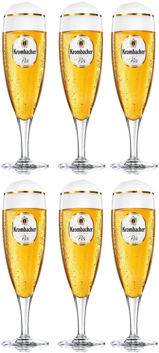Krombacher Bierglazen op Voet 300 ml - 6 stuks