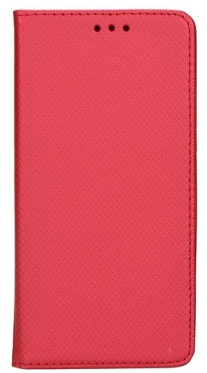 Merkloos - iPhone 12 mini Hoesje - Rood - Magnetisch Sluiting - Synthetisch Leer