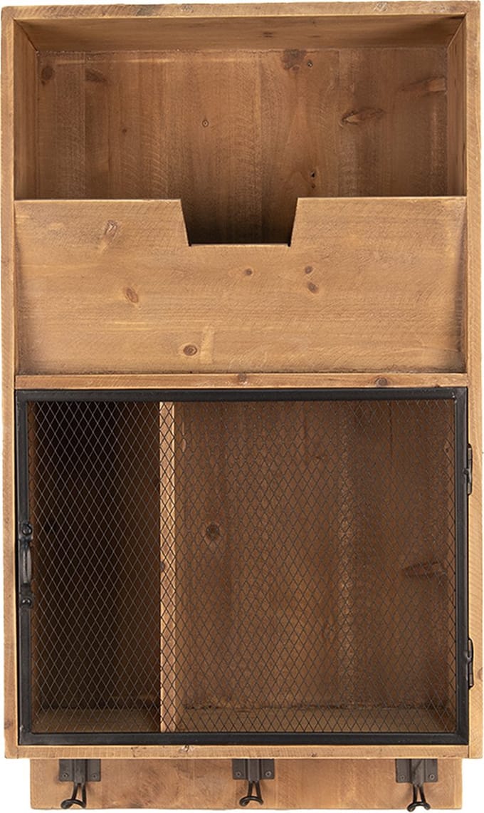 Clayre & Eef Wandrek 71 cm Bruin Zwart Hout