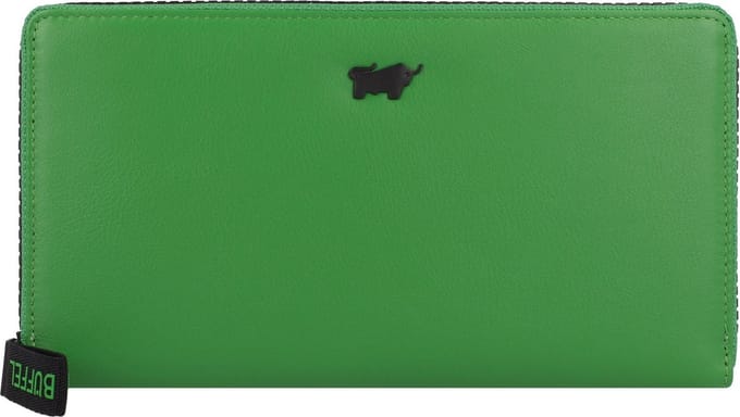Braun Büffel Leren Portemonnee Capri Zip Wallet Green Groene