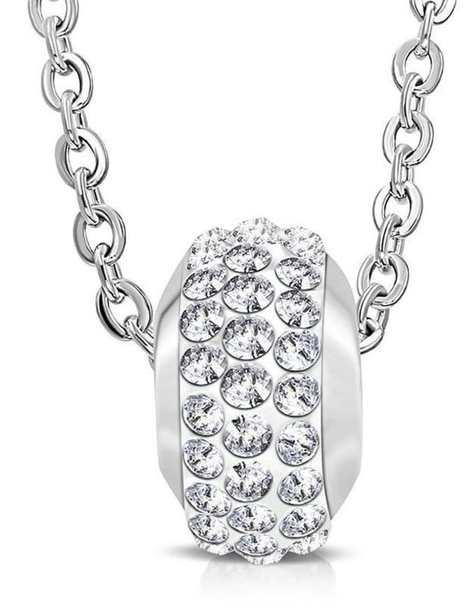 Montebello Ketting Maya - 316L Staal - Shamballa - 10x6mm - 45cm