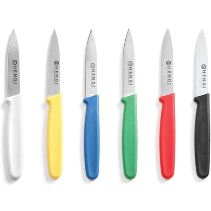 HENDI Set schilmessen – polypropyleen heft – HACCP richtlijnen – 6 kleuren – 175 mm