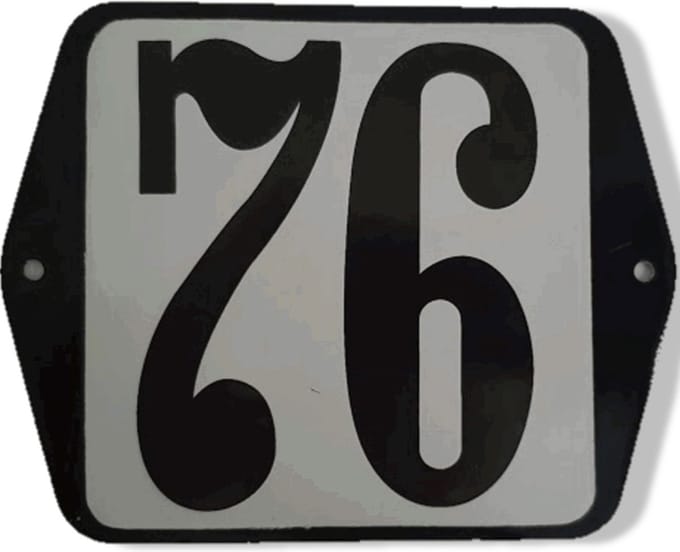 Huisnummer standaard nummer 76