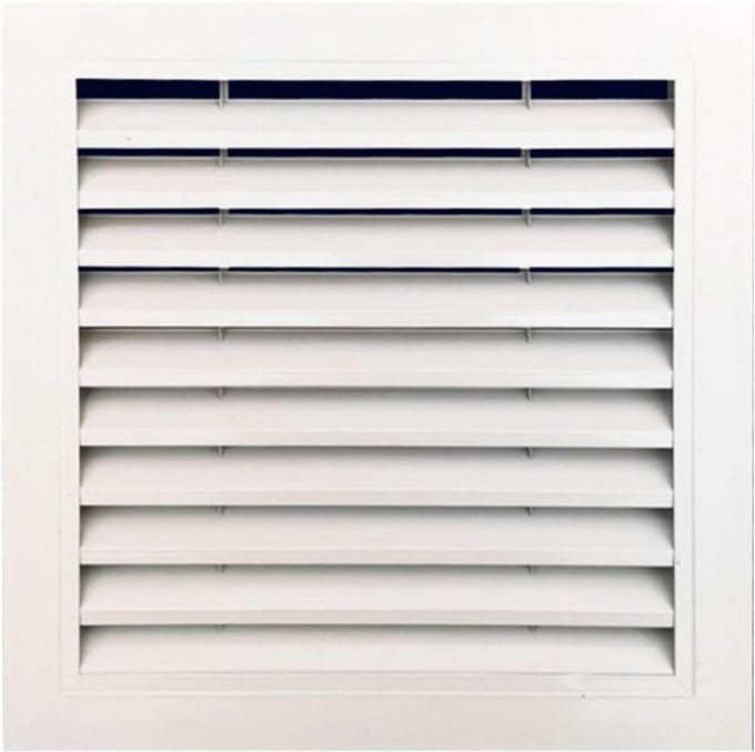 Ventilatierooster Vierkant - Lucht Ventiel - Verbeter Luchtstroom - Mat Wit Poedercoating - 600x600mm - Wit