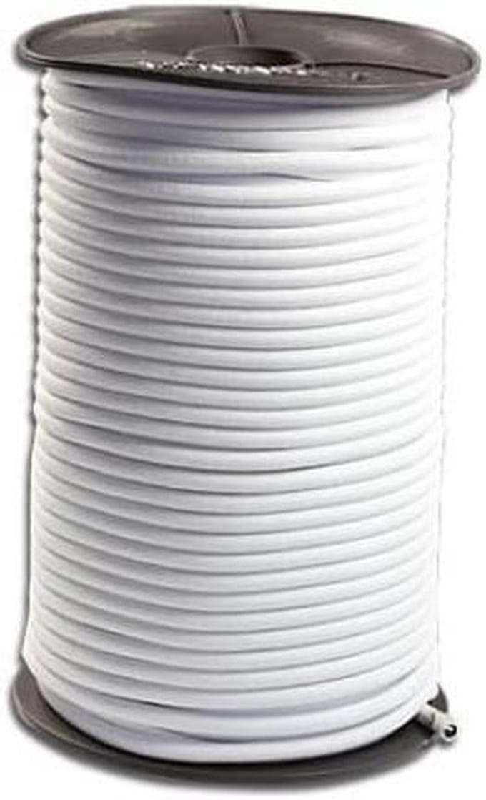 Expander Touw - Spanband Rubber - Voorwerpen Vastzetten - Duurzame PE Omhulling - 100 Meter - Wit