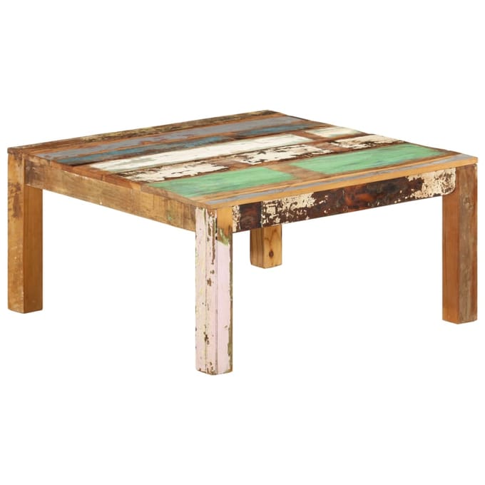 vidaXL - Salontafel - 80x80x40 - cm - massief - gerecycled - hout