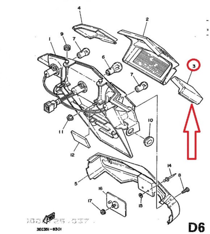 Cabochon de clignotant ARG pour scooter MBK Active 54U-83342 Neuf