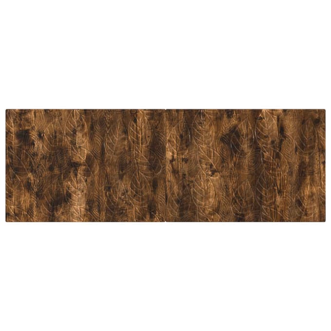 vidaXL - Wandgemonteerd - Hoofdbord - DELFT - Gerookt - eiken - Bewerkt - hout