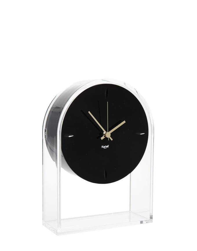 Kartell Air du Temps Klok - cristal/noir