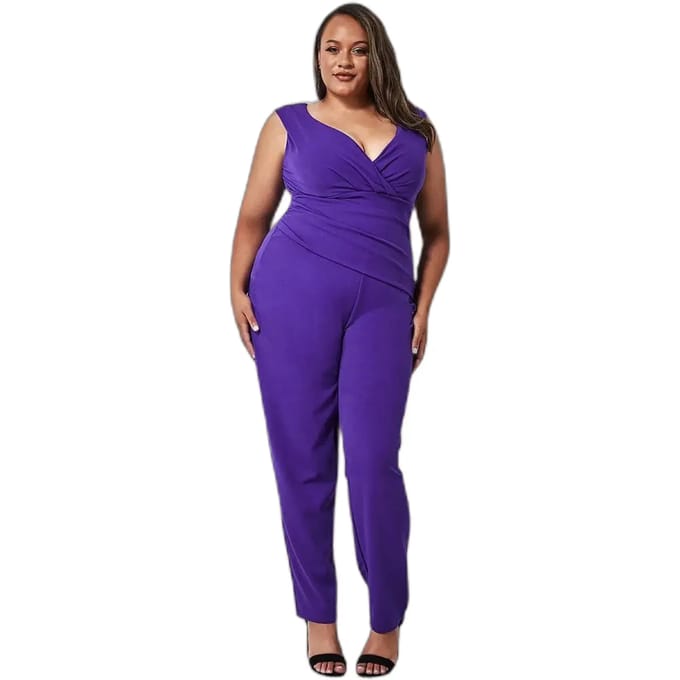 Dames jumpsuit Goddiva Bardot Scuba