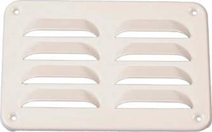 NEDCO ventilatierooster | schoepenrooster | aluminium | 130 x 90 mm | wit