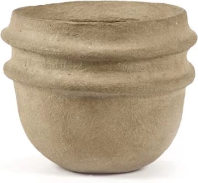 Serax Marie Michielssen White Earth papier maché sierpot D30cm H28cm bruin
