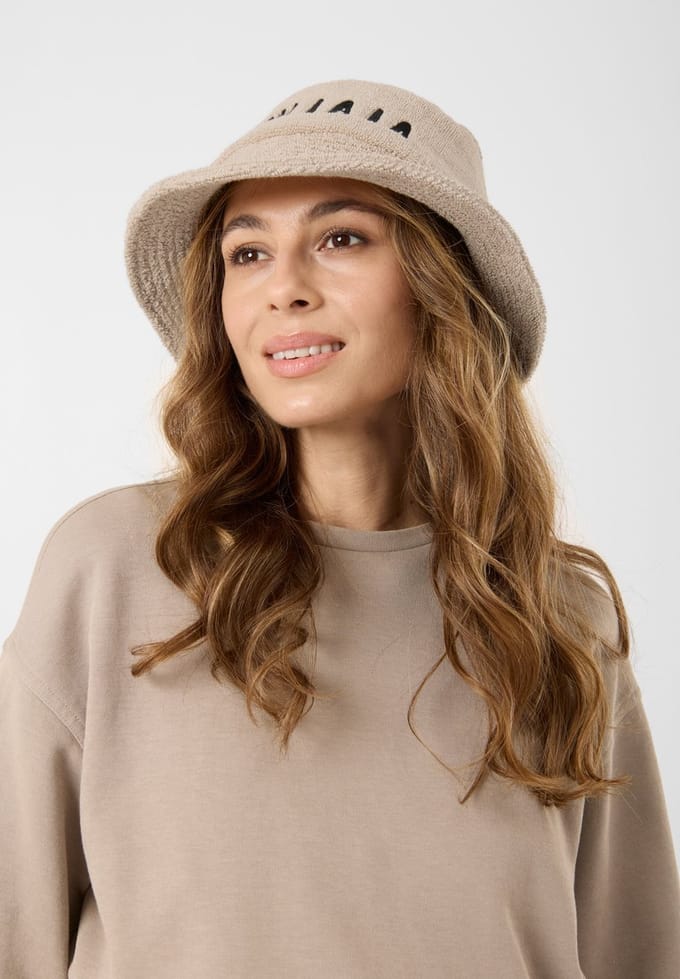 Codello Frottee-bucket hat van katoen met borduursel