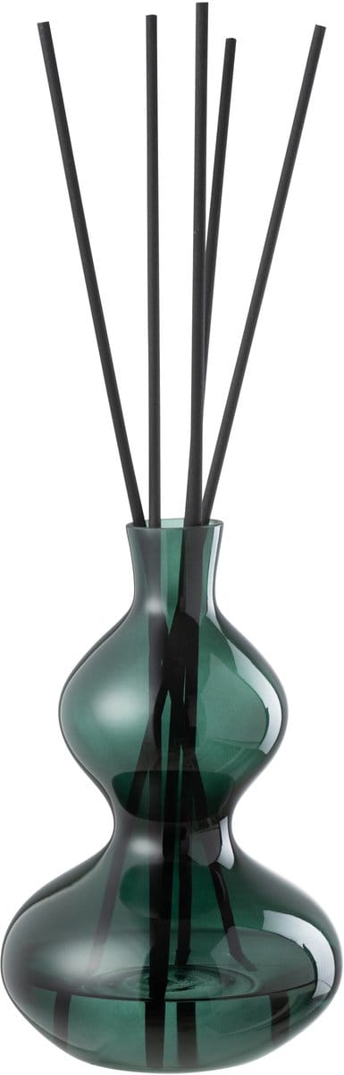 J-Line geurstokjes Cedar Breeze - glas - donkergroen - large