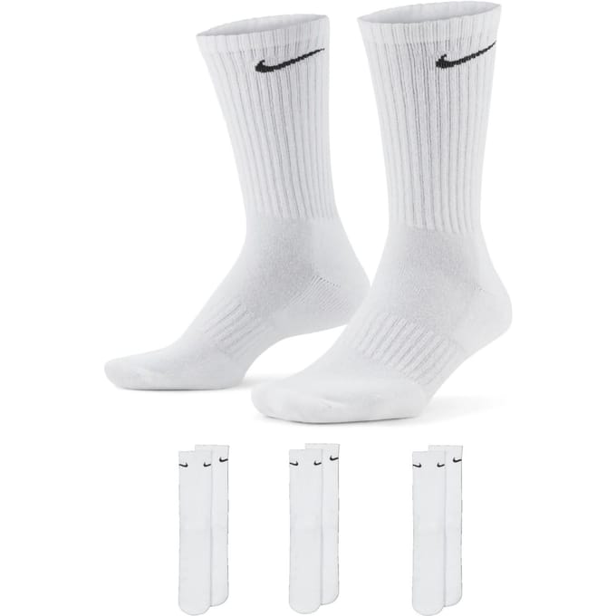Nike Everyday Cushion Crew Trainingssokken 3 paar in wit