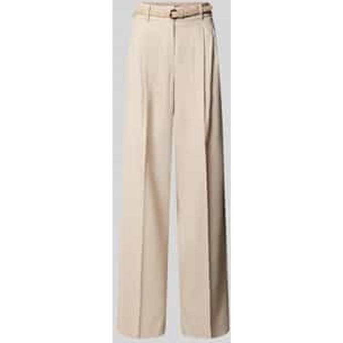 Wijde broek van scheerwolmix, model 'ENTRATA'