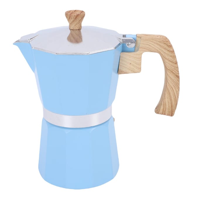 Koffiepot 300ML Enkele Klep Aluminiumlegering Fornuis Koffiezetapparaat voor Thuis Kamperen white