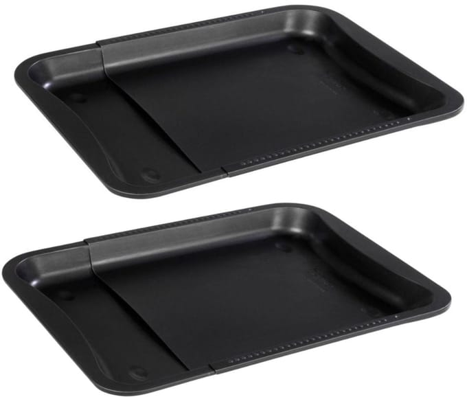 Set van 2 Uitschuifbare Bakplaten van 35-52 x 32 cm Zenker Black Metallic